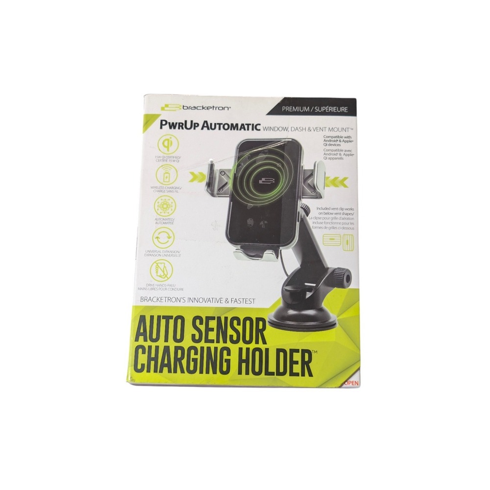 Bbu Bracketron PwrUp Qi Automatic Dash / Window Mount for Most Cell‎ Phones -Blk